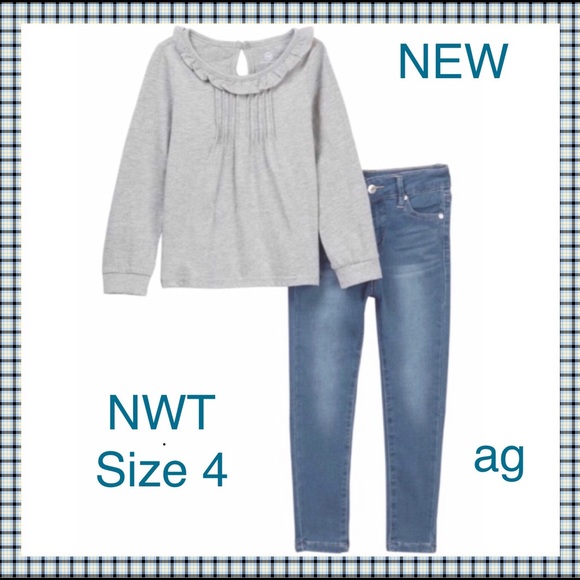 NWT 4T AG Heathered Top & Pants 2-piece set. - Picture 1 of 5